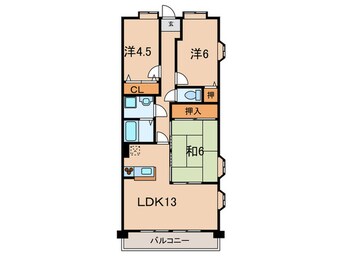 間取図 プラザハイツ二ツ屋Ｂ