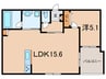 クレア岡本 1LDKの間取り