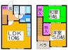 芝ハイツ 2LDKの間取り