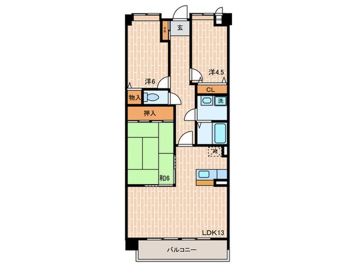 間取り図 プラザハイツ二ツ屋Ｃ