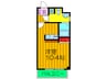 サンステラ 1Rの間取り