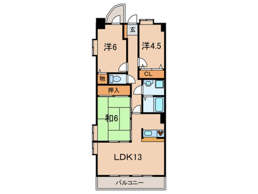 間取図 プラザハイツ二ツ屋Ａ
