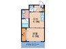 ノブパシオン北梅田 1DKの間取り