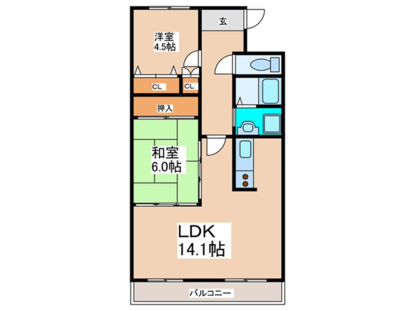 間取図 アーデンコート西長堀