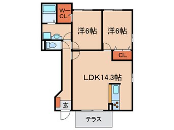 間取図 リバ－サイドスクエアⅢ番館