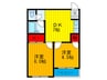 グランドハイツ三津屋北 2DKの間取り