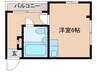 ビラ小松 1Rの間取り