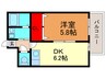 ファミ－ル巽 1DKの間取り