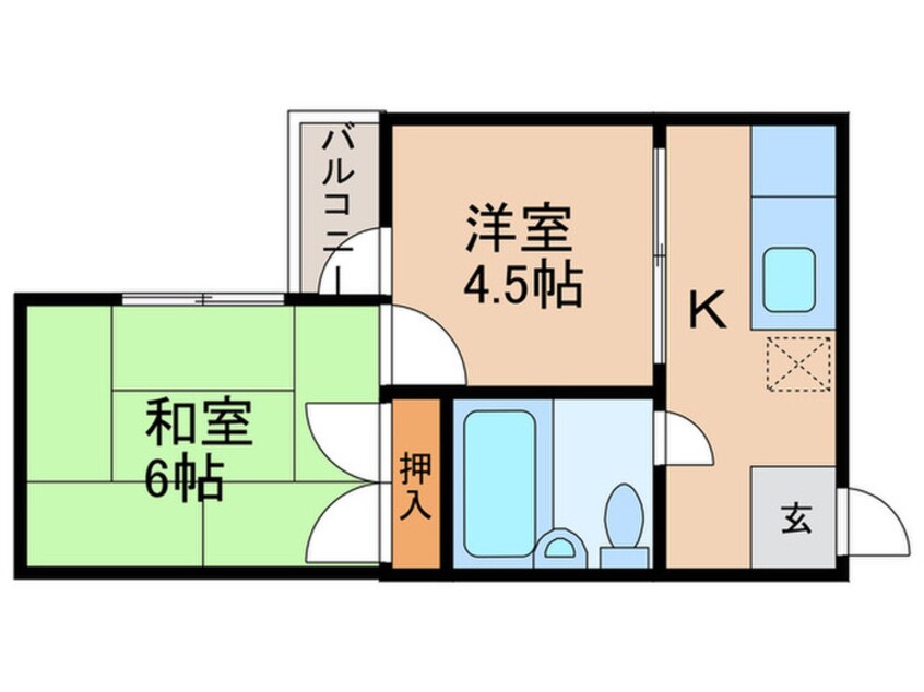 間取図 シャトー梅田（213）