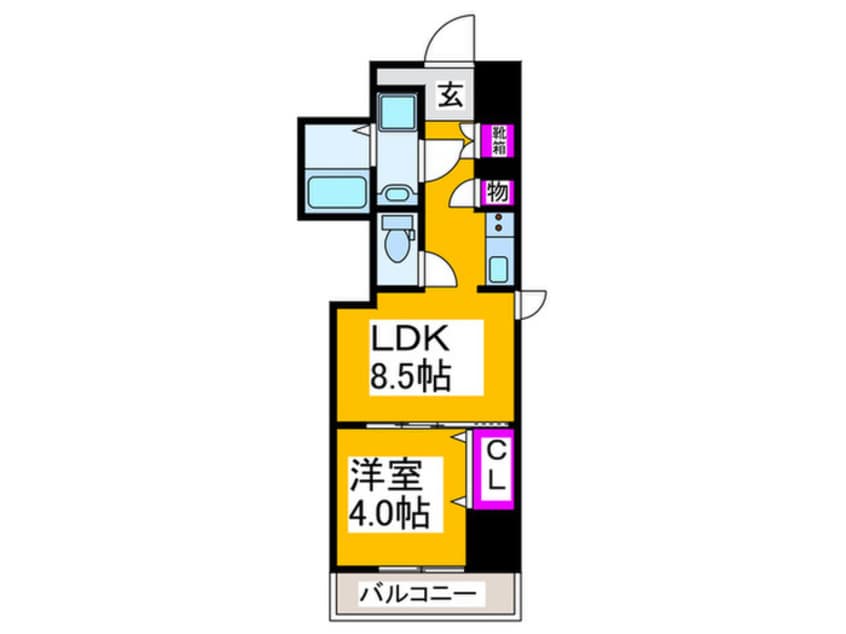間取図 クローバー・グランツ三国ヶ丘