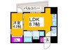 クローバー・グランツ三国ヶ丘 1LDKの間取り