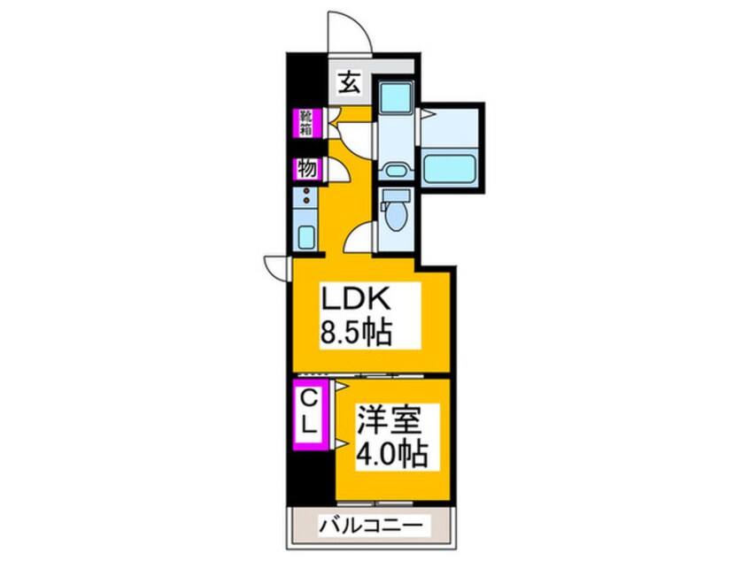 間取図 クローバー・グランツ三国ヶ丘