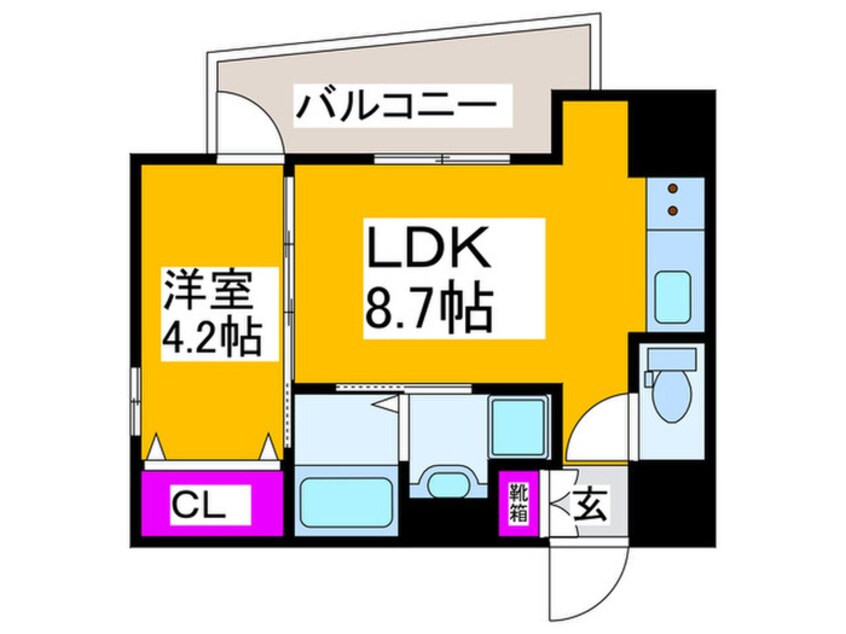 間取図 クローバー・グランツ三国ヶ丘