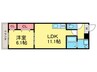 フジパレス喜連瓜破Ⅴ番館 1LDKの間取り