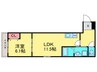 フジパレス喜連瓜破Ⅴ番館 1LDKの間取り
