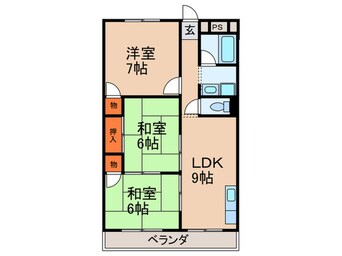 間取図 バ－ンフリ－ト真上