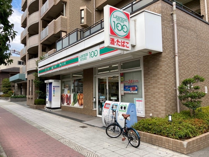 ローソンストア100東住吉田辺店(コンビニ)まで260m カルム共栄