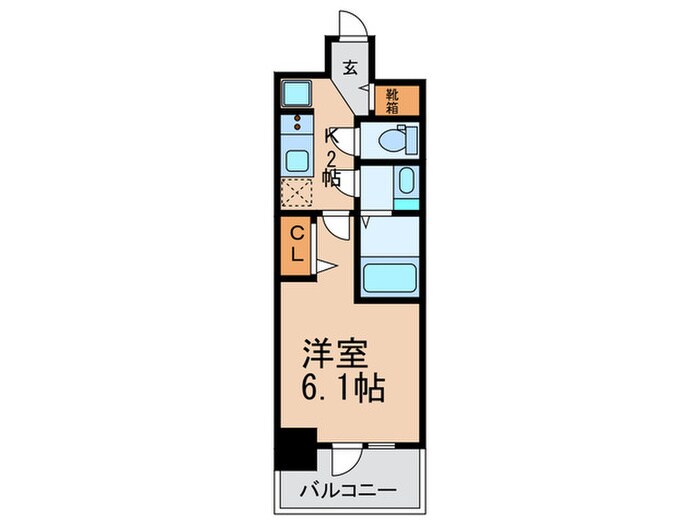 間取り図 ﾌﾟﾚｻﾝｽ天王寺ﾉｰｽｳﾞｨｱｰﾚ(506)