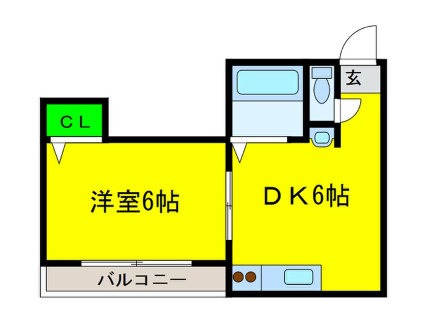 間取図 シティ－ハイツ四天王寺