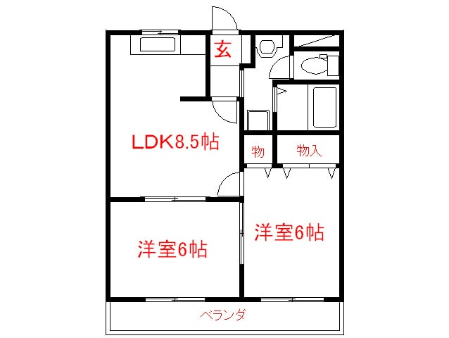 間取り図 パ－ムヒルズ