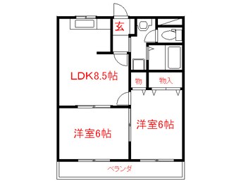 間取図 パ－ムヒルズ