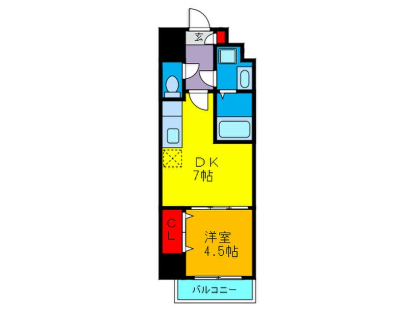 間取図 グランパシフィック泉尾Luxe