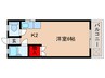 西田レジデンスＡ棟 1Kの間取り