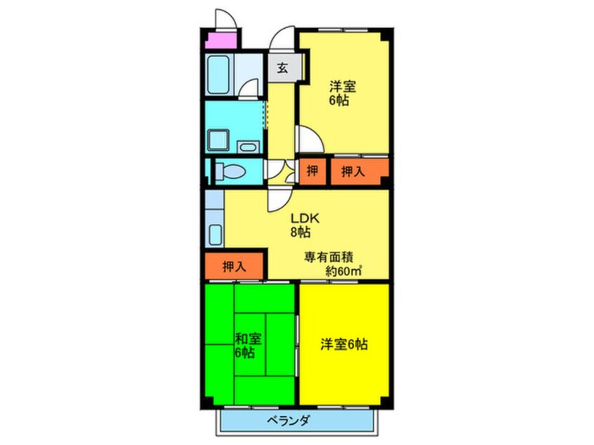 間取図 グランドハイツ杉田Ⅰ