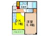 ラガーパレス花園 1DKの間取り