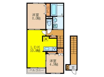 間取図 ボヌール森河内Ⅱ
