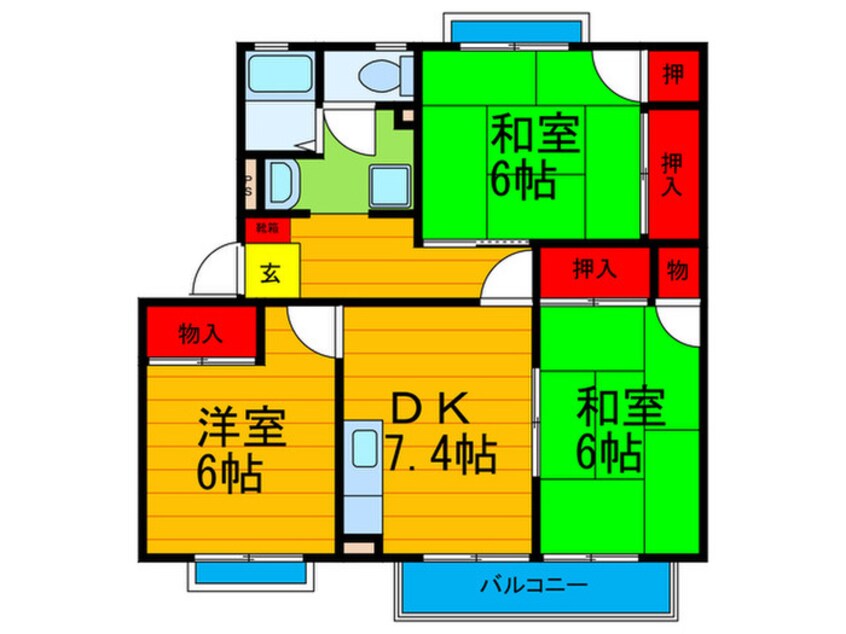 間取図 スターダストビラA棟