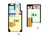 岡本甲南ビル 1DKの間取り