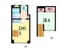 岡本甲南ビル 1DKの間取り
