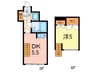 岡本甲南ビル 1DKの間取り