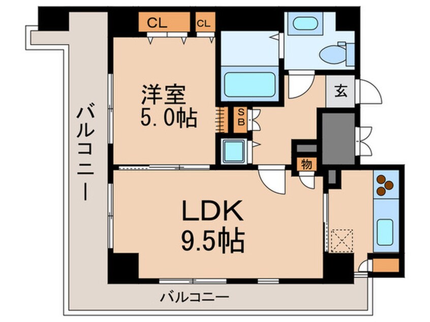 間取図 ﾗﾅｯﾌﾟｽｸｴｱ中之島公園(1202)