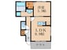 ウノ アルボル 1LDKの間取り