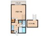 草津栄光ハイツ 1Kの間取り