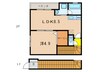 ＡＬＥＧＲＩＡ仁川 1LDKの間取り