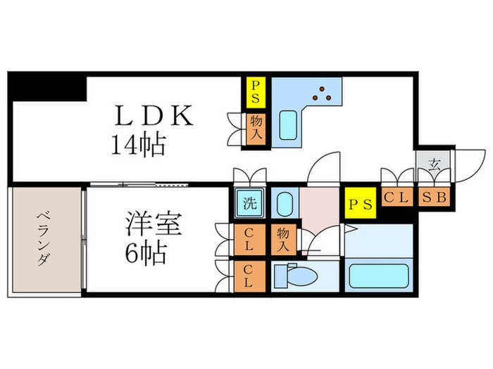 間取り図 リーガル京都堀川五条通り(203)