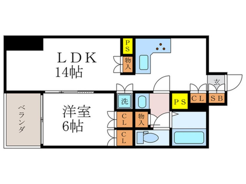 間取図 リーガル京都堀川五条通り(203)