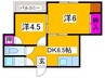 コ－ポ森 2DKの間取り