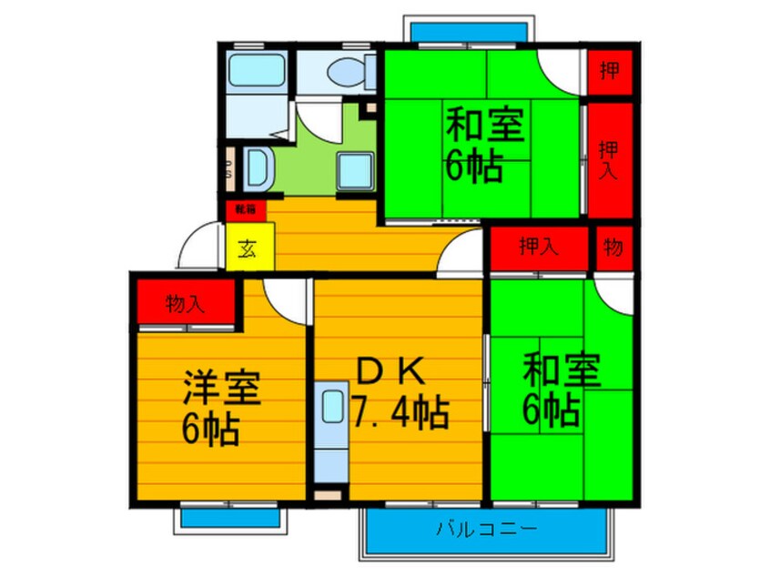 間取図 スターダストビラD棟