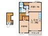 カーサＫｅｉⅢ 2LDKの間取り