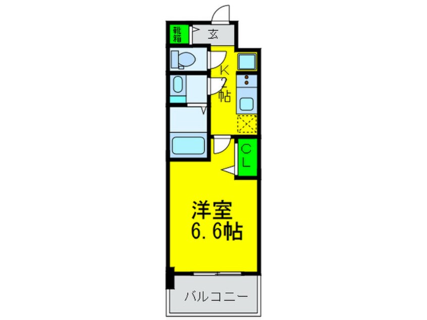 間取図 ﾌﾟﾚｻﾝｽ天王寺ﾉｰｽｳﾞｨｱｰﾚ(604)