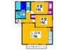 フロ－ラルⅢ 2LDKの間取り