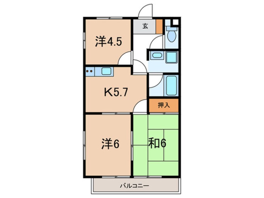 間取図 ケスハイツ一色