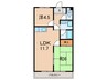 ケスハイツ一色 2LDKの間取り