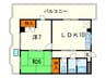 カーサ長峰 2LDKの間取り
