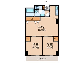 間取図 瑞光ﾀﾞｲﾔﾓﾝﾄﾞﾏﾝｼｮﾝ(202)
