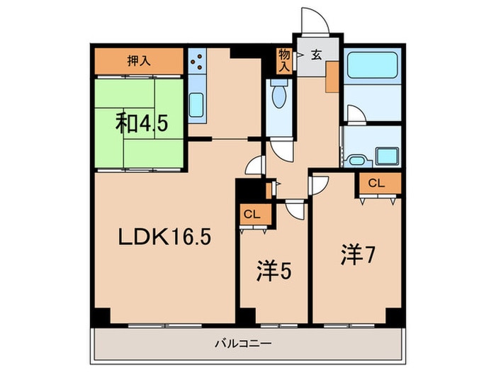 間取り図 ラピタス３１西宮（2309）